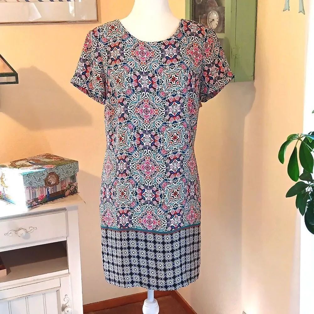 Cynthia Rowley Colorful Floral Design Dress